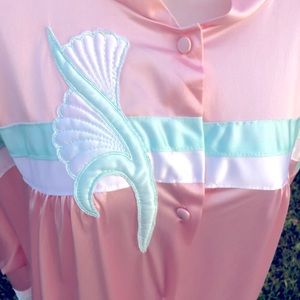 Vintage vanity Fair Nylon Button Robe Gown XXL